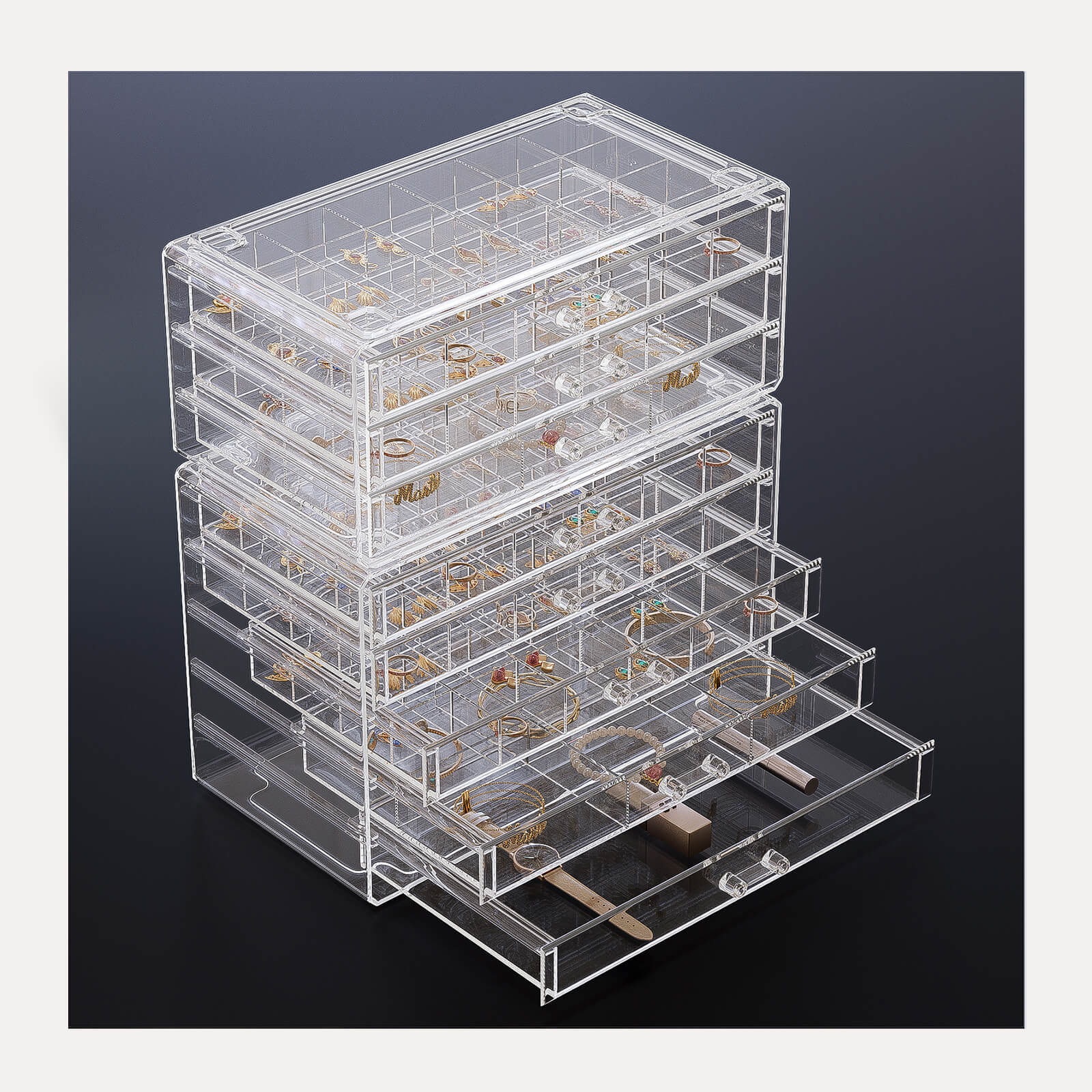 Large Clear Earring Storage Box