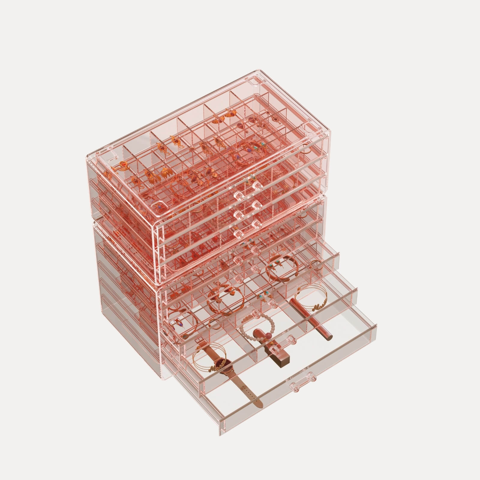 Large Acylic Jewelry Storage Box Clear