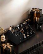 3-Tier Elevated Wood Perfume Storage Display Shelf with Drawers