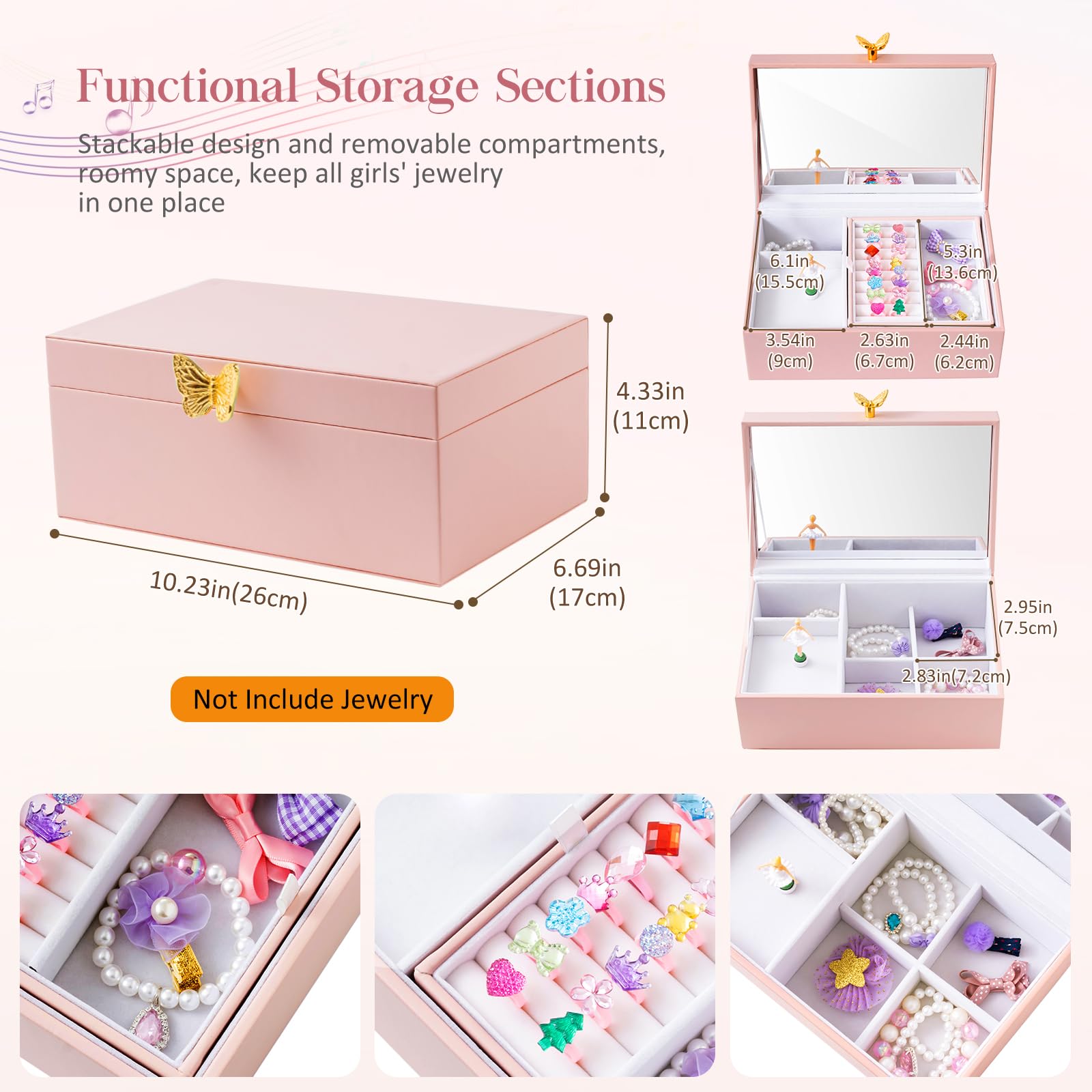 Musical Jewelry Box with Spinning Ballerina