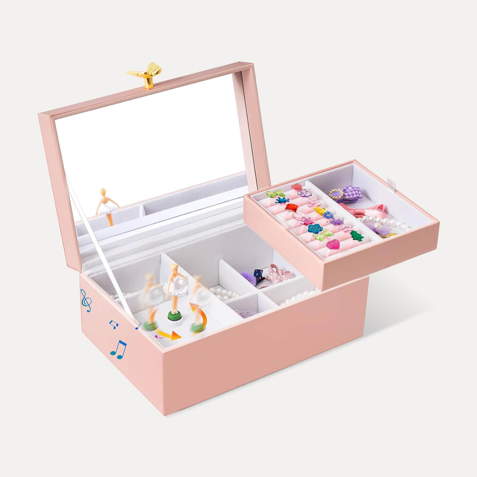 Musical Jewelry Box with Spinning Ballerina for Girls