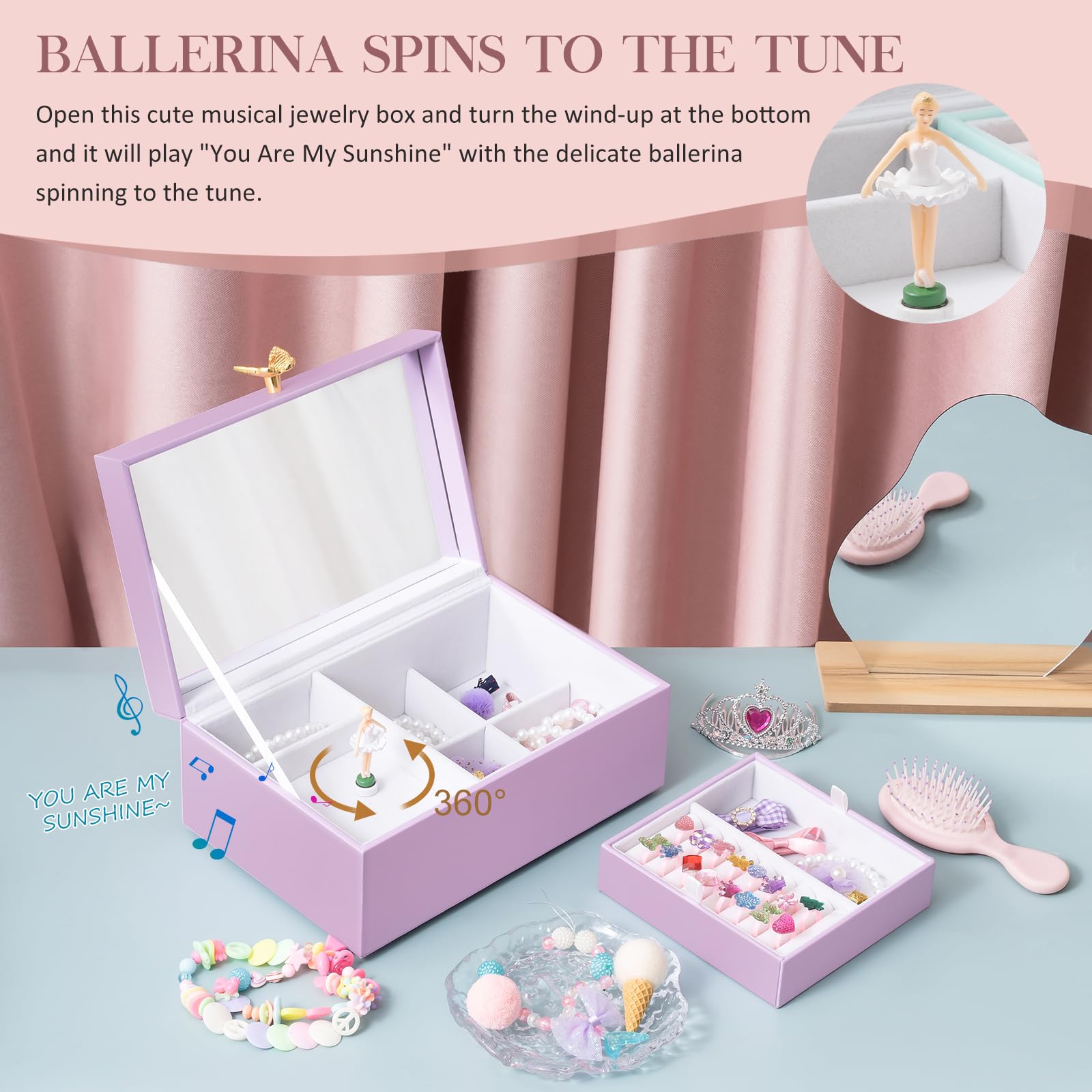 Musical Jewelry Box with Spinning Ballerina