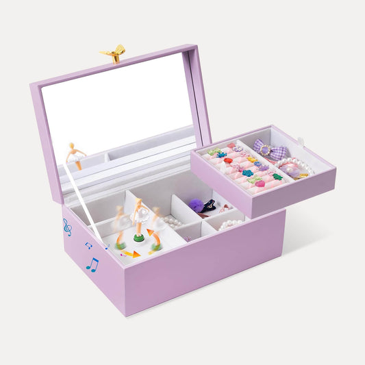 Musical Jewelry Box with Spinning Ballerina for Girls