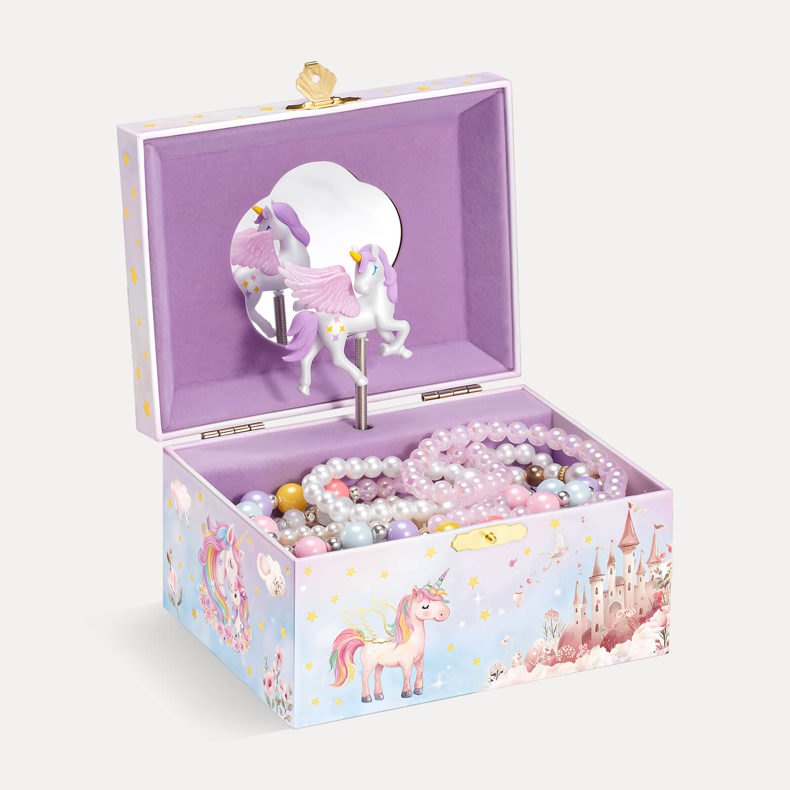 Musical Jewelry Box with Unicorn for Girls (Jewelry Set Optional)
