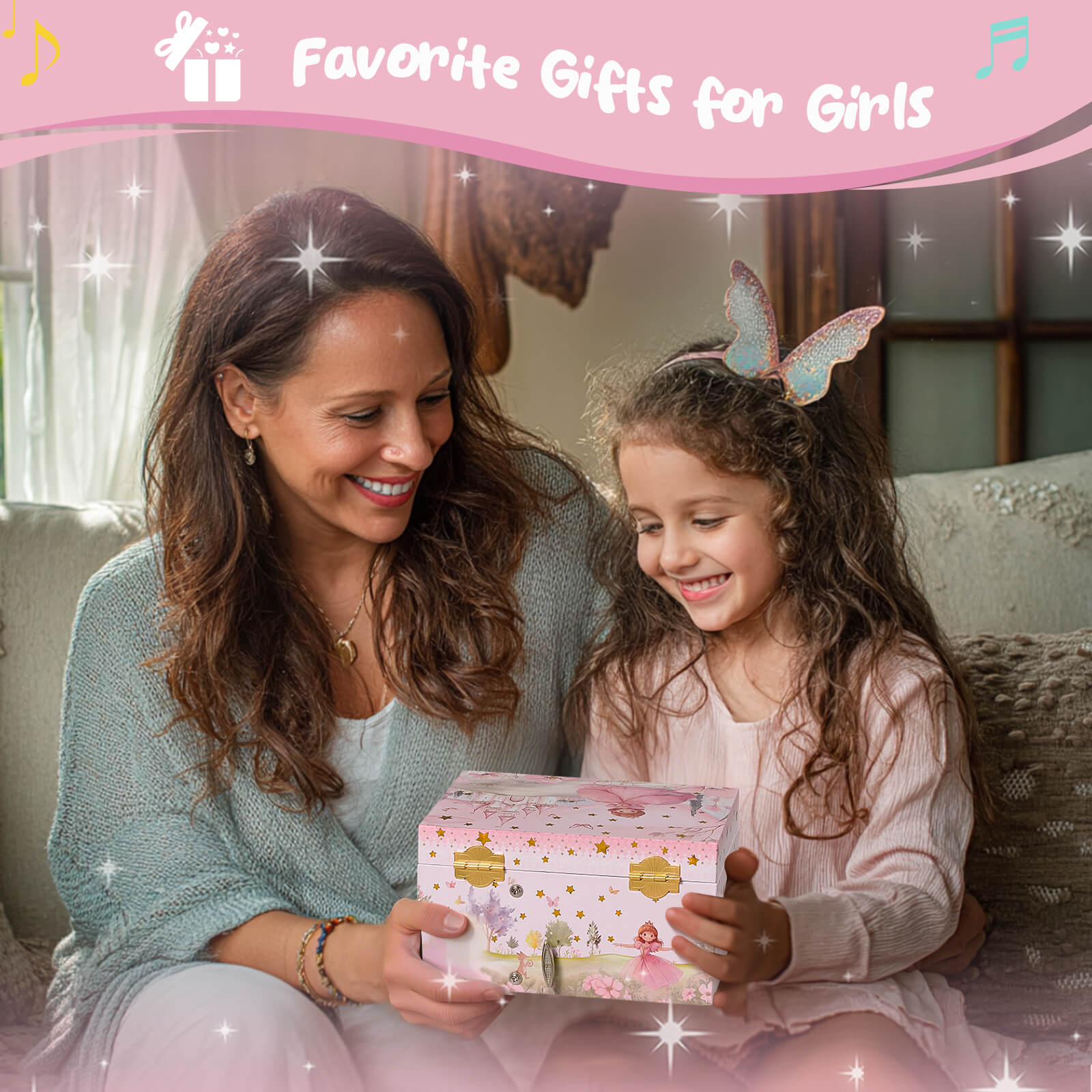 Musical Jewelry Box for Girls - Unicorn / Mermaid / Princess Jewelry Set Optional